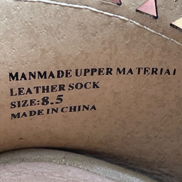 Restricted Womens Beige Peep-Toe Lace-Up Back Zipper Heeled Sandals Sz 8.5 - Picture 6 of 8